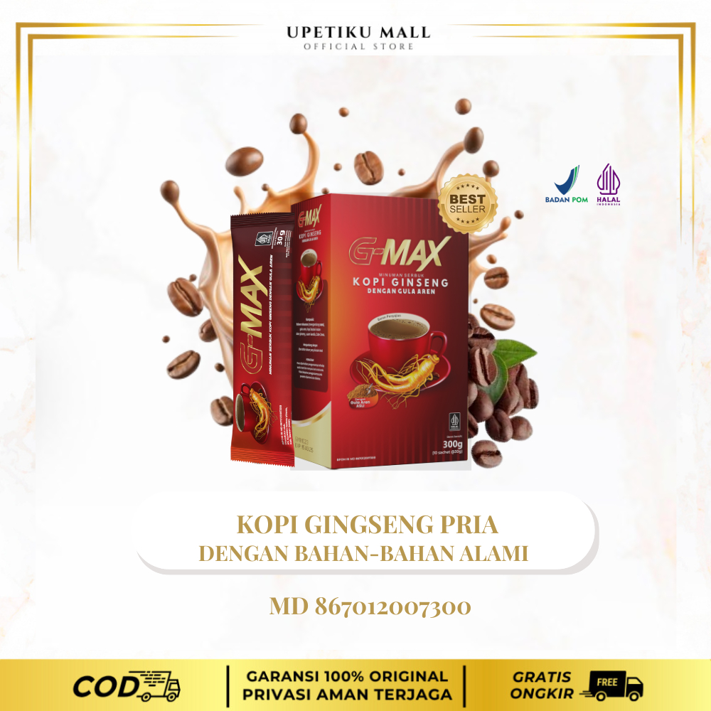 

Kopi G-Max 1 Box Isi 10 Sachet Bpom Halal & Aman