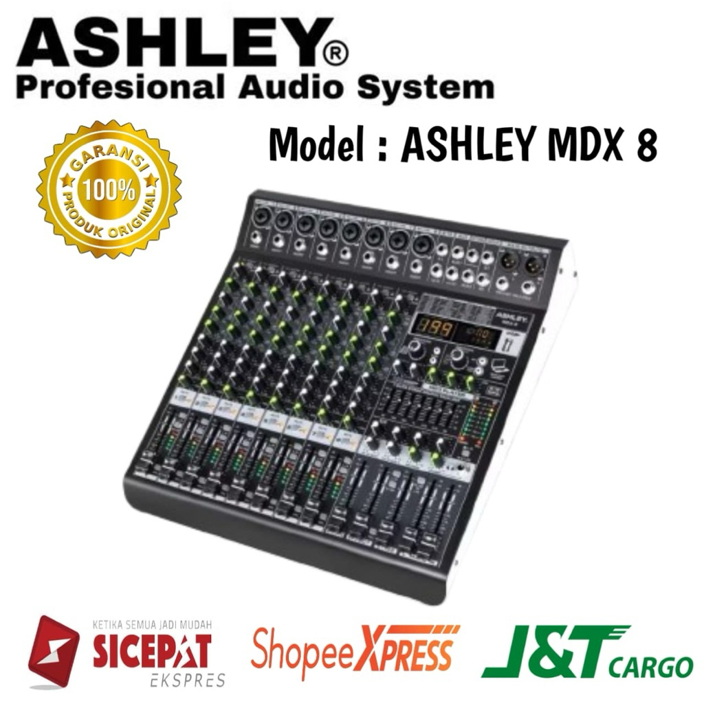 Mixer Ashley Mdx 8 Original Mixer Ashley 8 Channel Bluetooth Usb