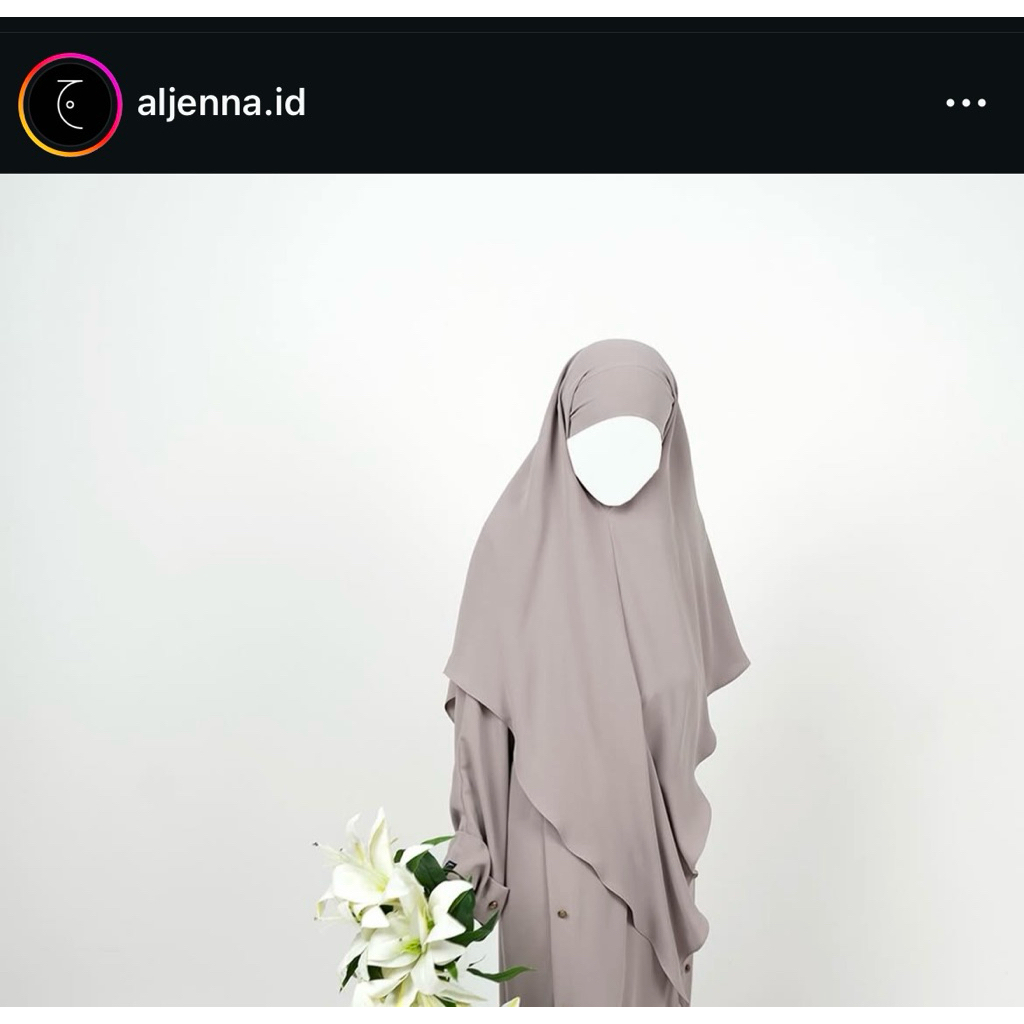 PRELOVED FUSE KHIMAR LONG MAZEN VINTAGE KHAKI AL JENNA