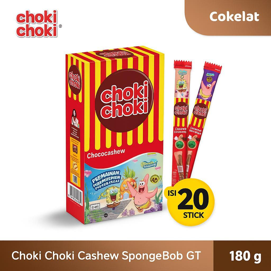 

Choki Choki SpongeBob Cashew GT Pack [BISA GROSIR] | Cokelat Choki Choki Lumer Anak [1 PCS]