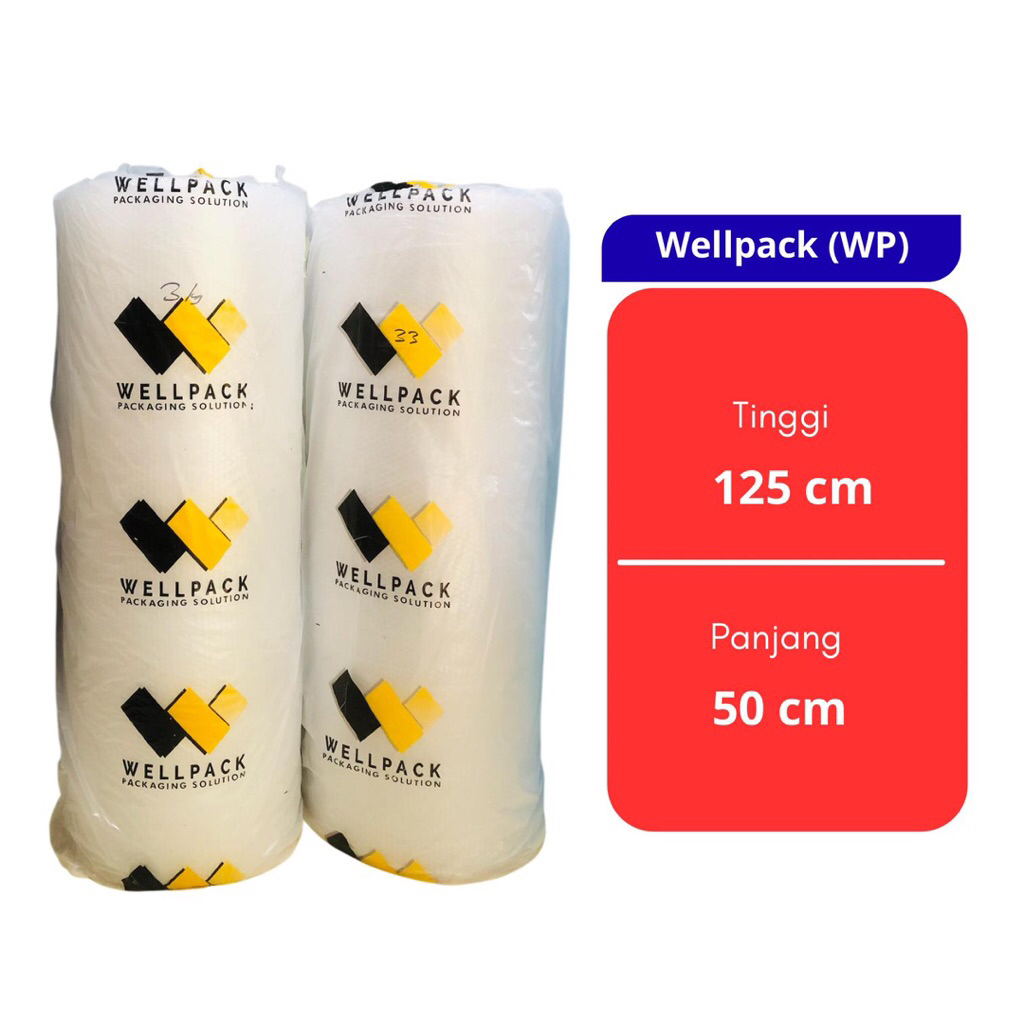 

BUBBLE WRAP WELLPACK (WP) CORE HITAM/BENING PREMIUM/GMP/UPACK 125cm x 50cm