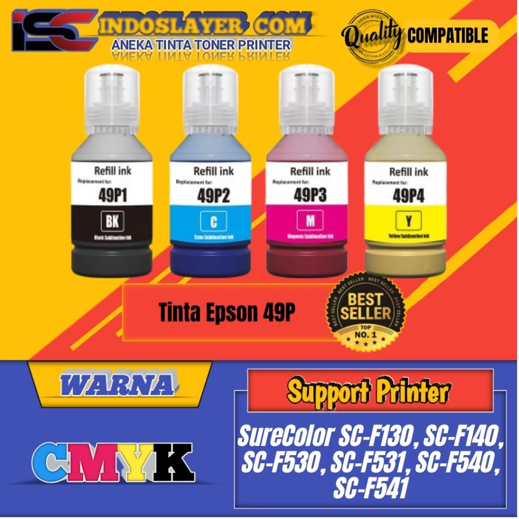 Tinta Compatible Epson T49P E49P 49P Printer SC-F130, SC-F140, SC-F530, SC-F531, SC-F540, SC-F541