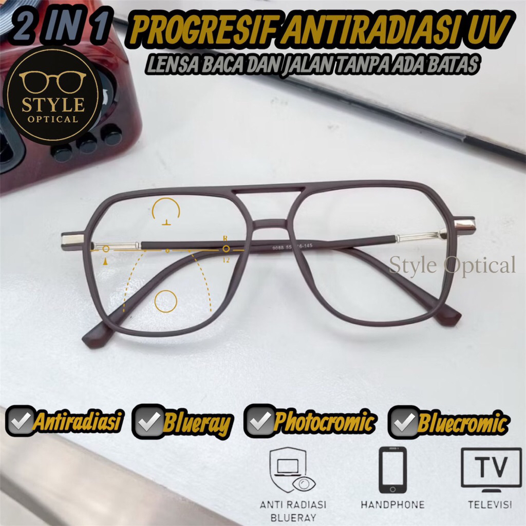 Kacamata Pria Progresif Baca Dan Jalan Kacamata Progresif Plus Baca