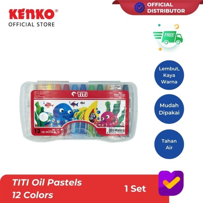 

TITI OIL PASTEL CRAYON MINYAK TI-P-12S / 12 WARNA / COLOURS CRAYON ANAK TERMURAH (1 SET)