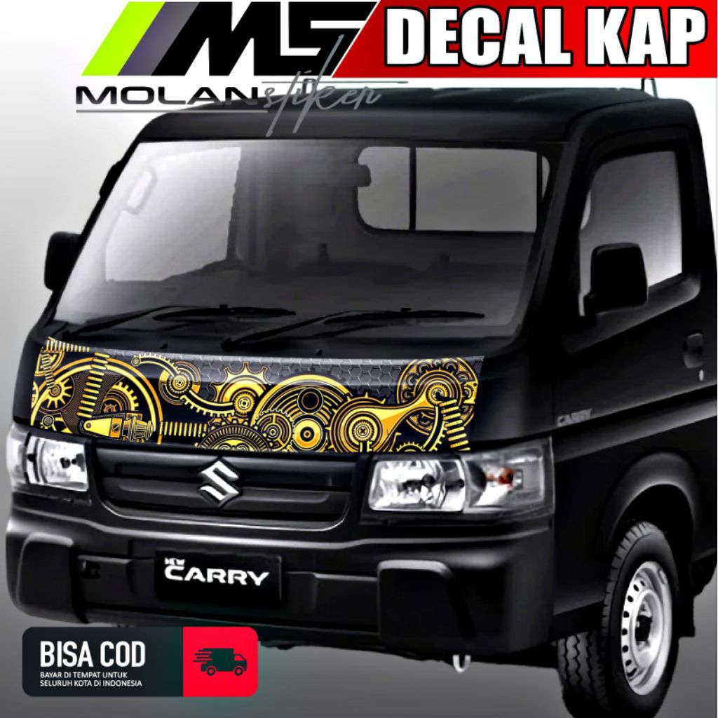 Decal Sticker Striping Variasi Kabin Depan New Carry Pickup Decal Kap Kabin Depan New Suzuki Carry P