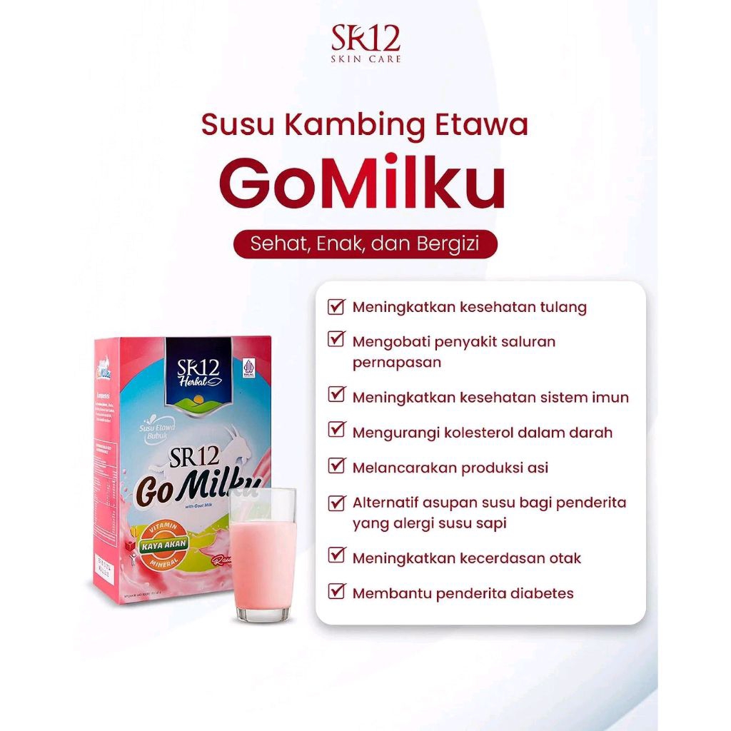 

Gomilku SR12 - Susu Kambing Etawa - Penambah Nafsu Makan - Goat Milk - Susu Bubuk - Tanpa Gula
