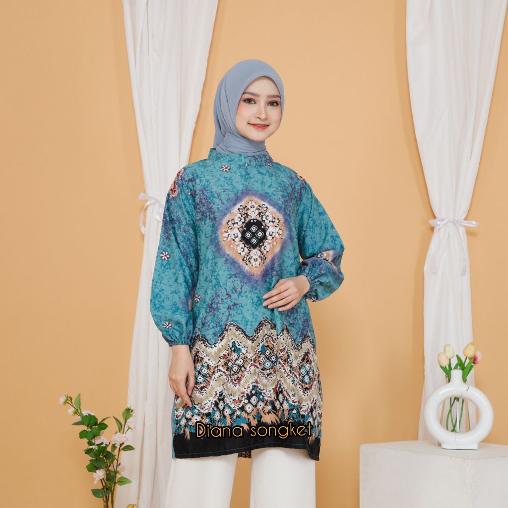 tunik jumputan palembang/baju atasan wanita