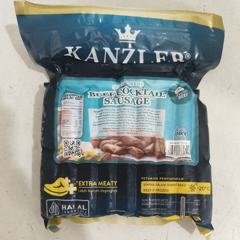 

Sosis Sapi Cocktail / Beef Cocktail Sausage Kanzler Cimory 500gr