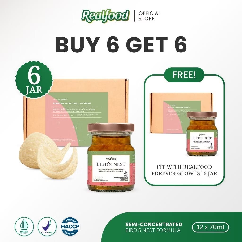 

Realfood Forever Glow 6 Botol & 12 Botol ( Minuman Sarang Burung Walet )