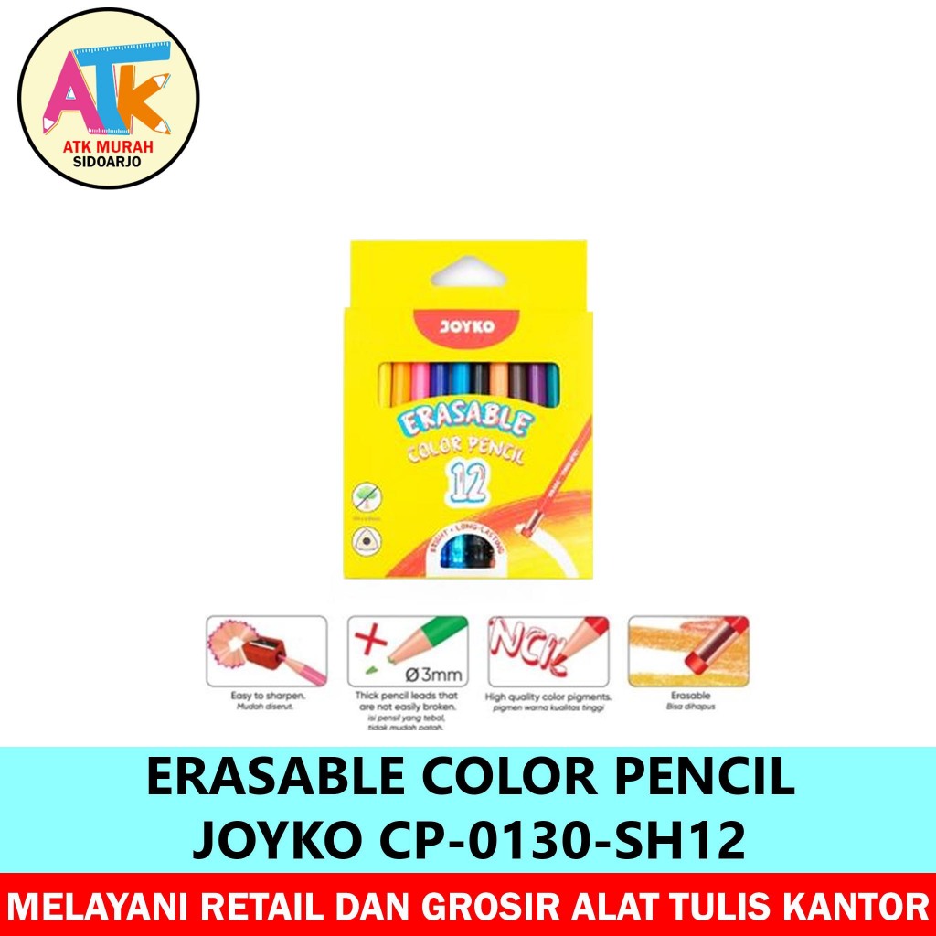 

ERASABLE COLOR PENCIL JOYKO CP-0130-SH12