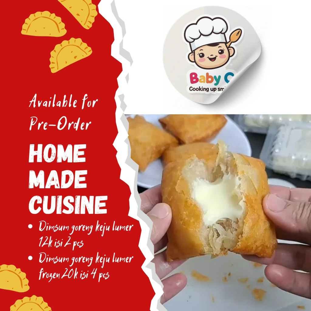 

Dimsum goreng keju lumer frozen isi 4pcs
