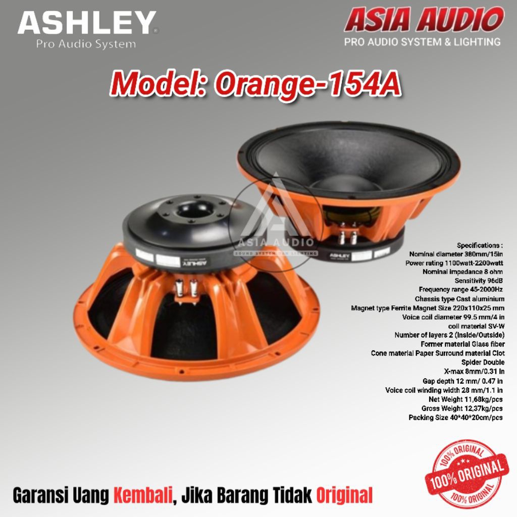 SPEAKER COMPONENT ASHLEY ORANGE-154A