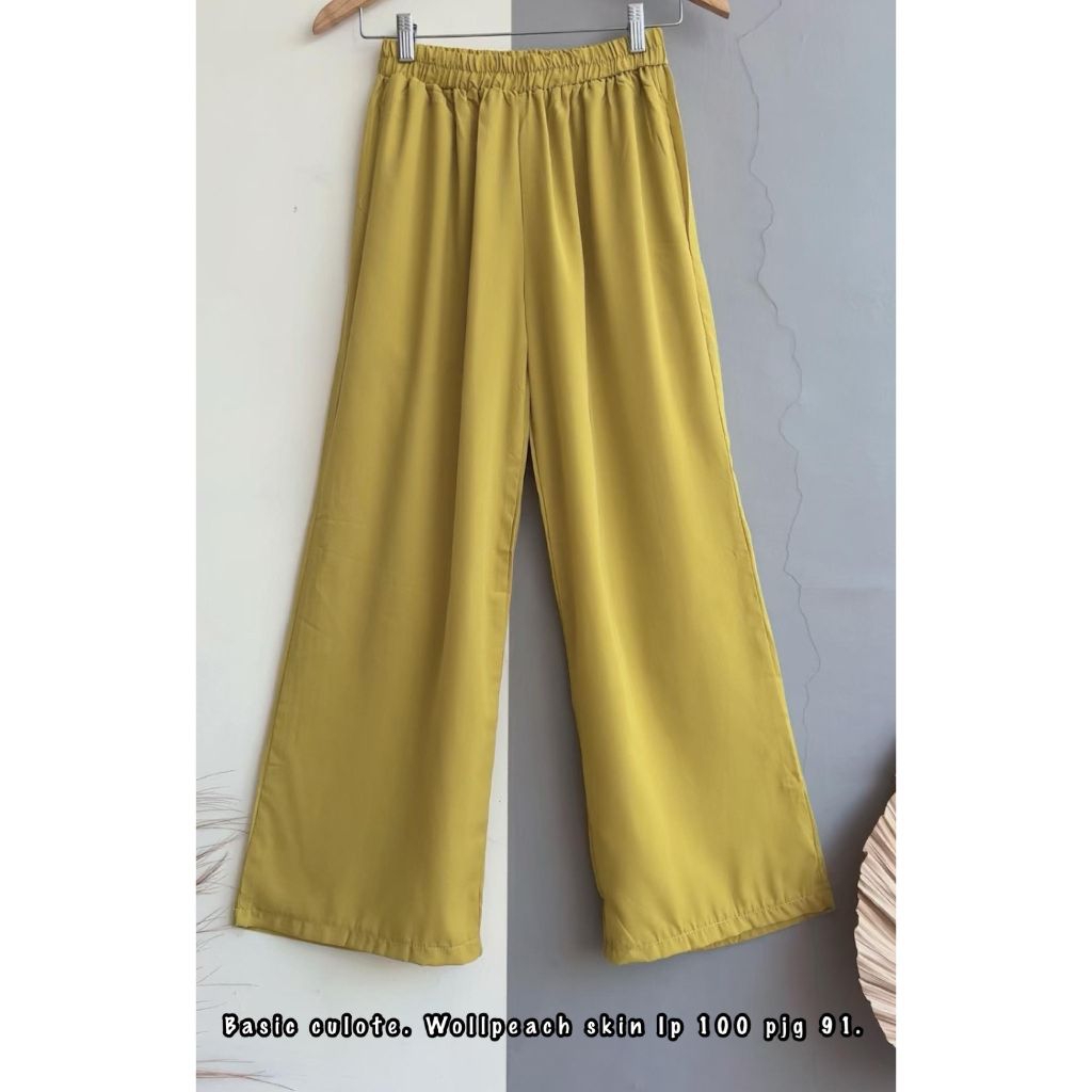 BASIC CULOTE | kulot wanita | celana kain polos | celana panjang wanita
