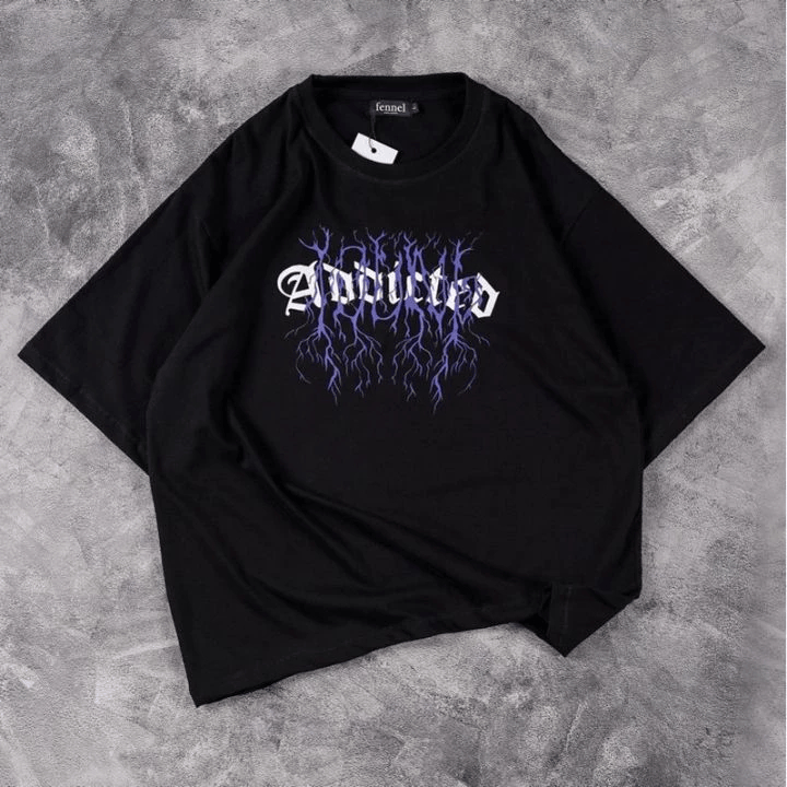 Kaos Distro Desain Addicted / Kaos Distro Pria