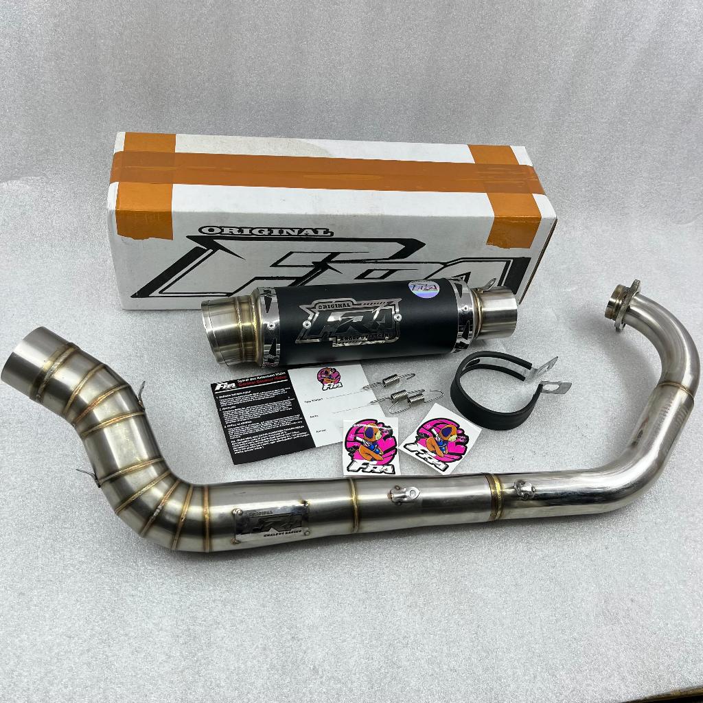 Knalpot FRA RL2 Mx King Mx135 Mx King150 Roadrace Black Malaysia Style Fullset