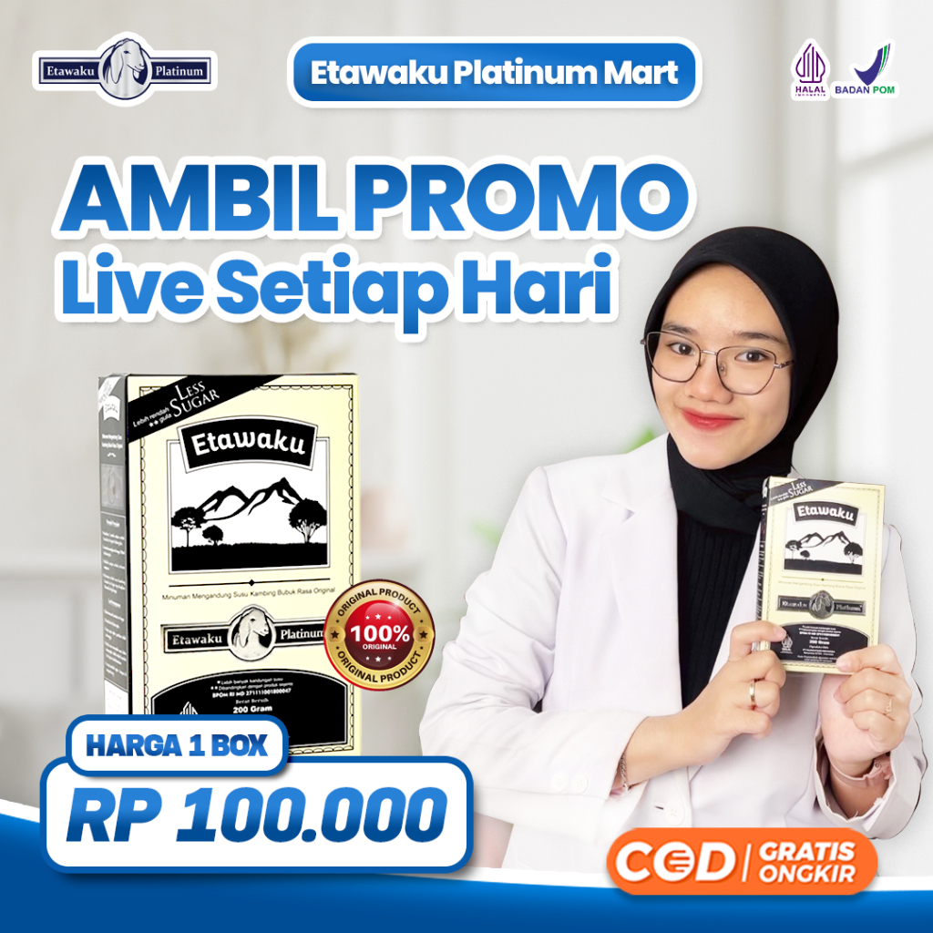 

Etawaku Platinum Less Sugar Susu Kambing Etawa Bubuk Murni Tinggi Kalsium Menjaga Kesehatan