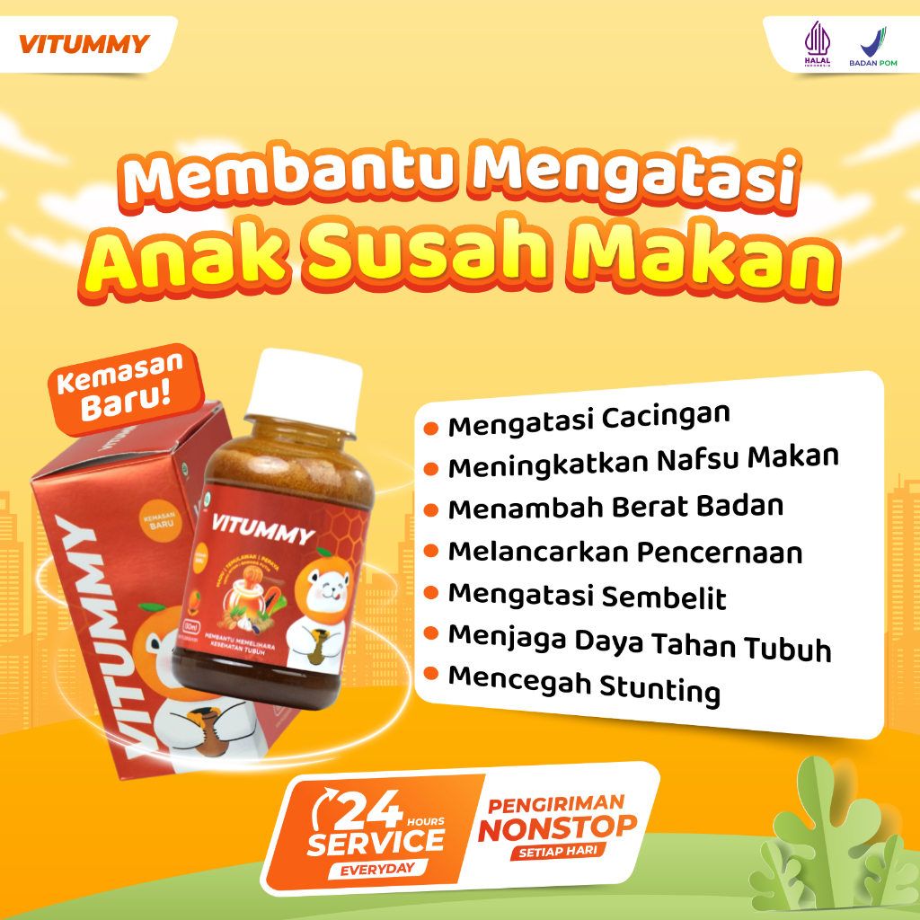 PAKET RESELLER 10 BOTOL VITUMMY NAFSU MAKAN MENINGKAT