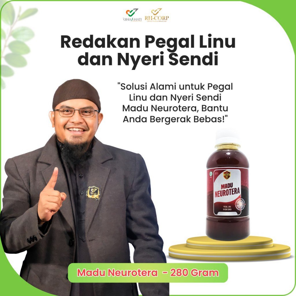 

by RH CORP - Madu Neurotera Herbal | Atasi Sakit Pinggang, Pegal Linu & Nyeri Sendi | Terapi Saraf Kejepit – 280gr