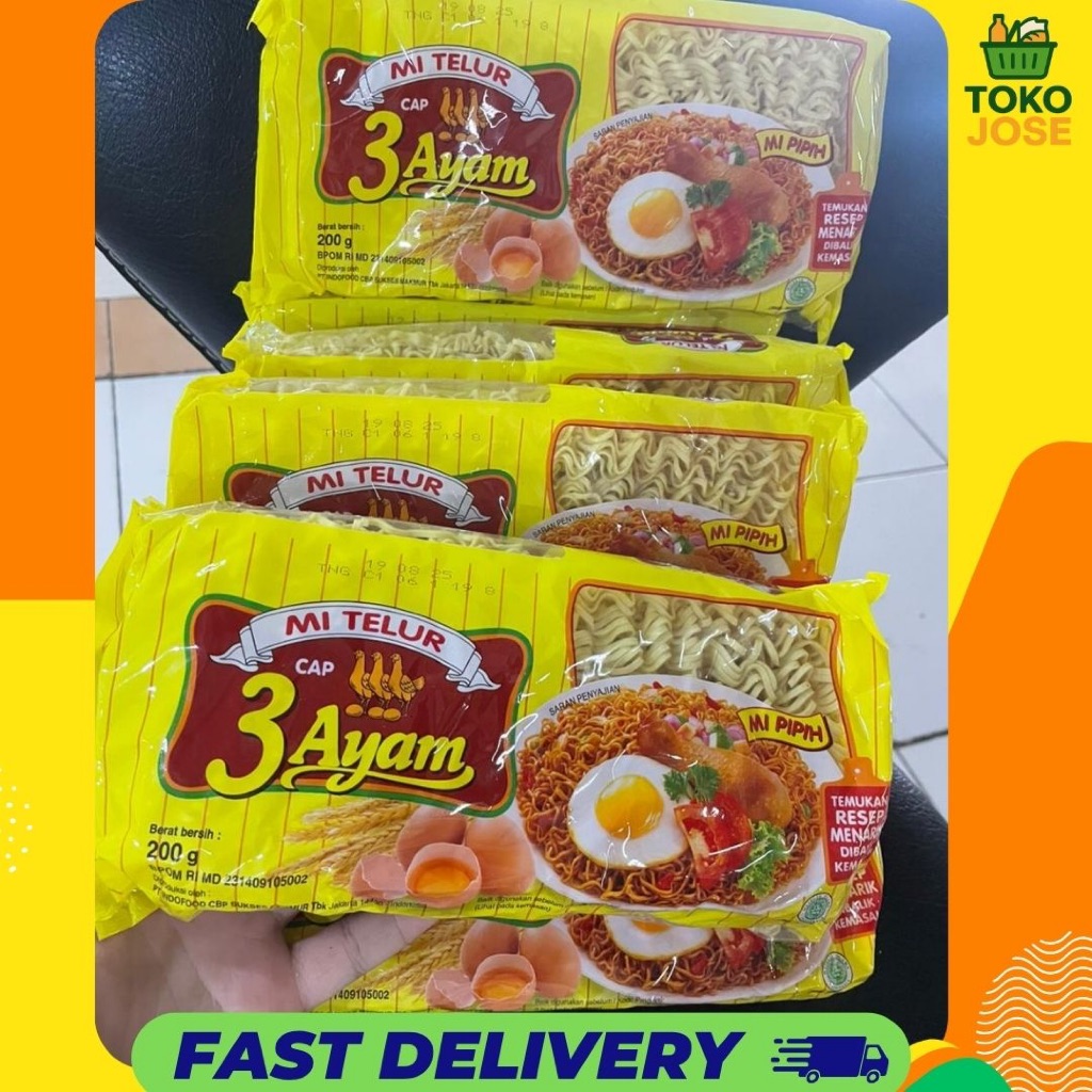 

Mie Telur Cap 3 Ayam (1 BUNGKUS)
