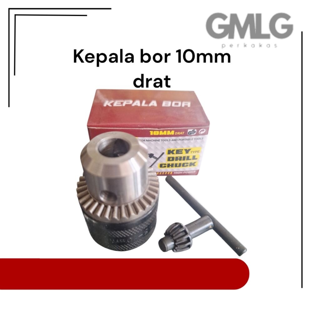 Kepala bor 10mm drat