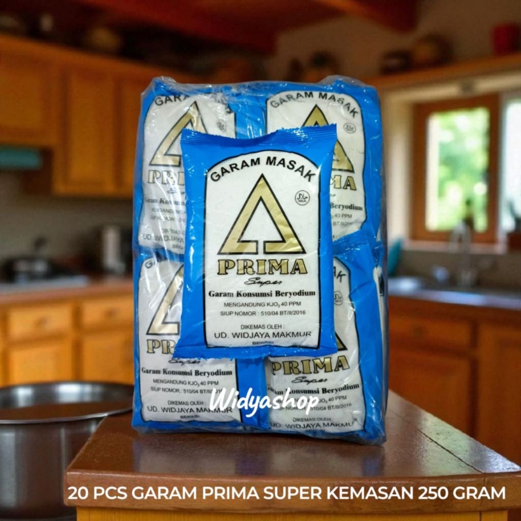 

20 PCS GARAM DAPUR HALUS PRIMA SUPER KEMASAN 250 GRAM / GARAM BERYODIUM / GAREM / GARAM