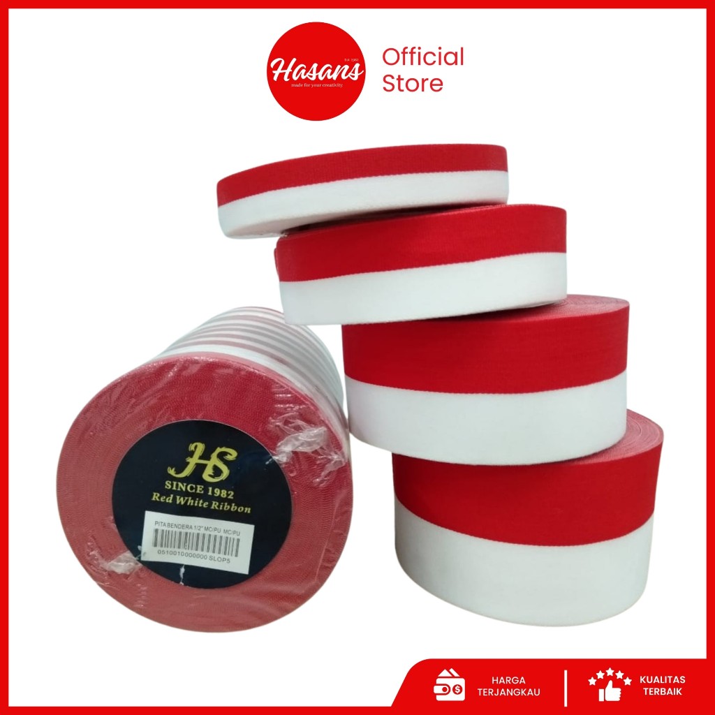 

Pita Satin Merah Putih / Pita Merah Putih / Pita Bendera Indonesia / Pita Bendera