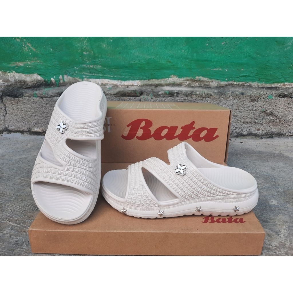 sandal slop karet wanita ceqiu bata ringan original 572