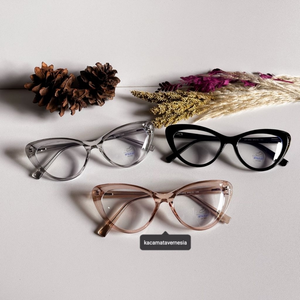 Frame Kacamata Minus Wanita Model Cat Eye Vernesia 1002