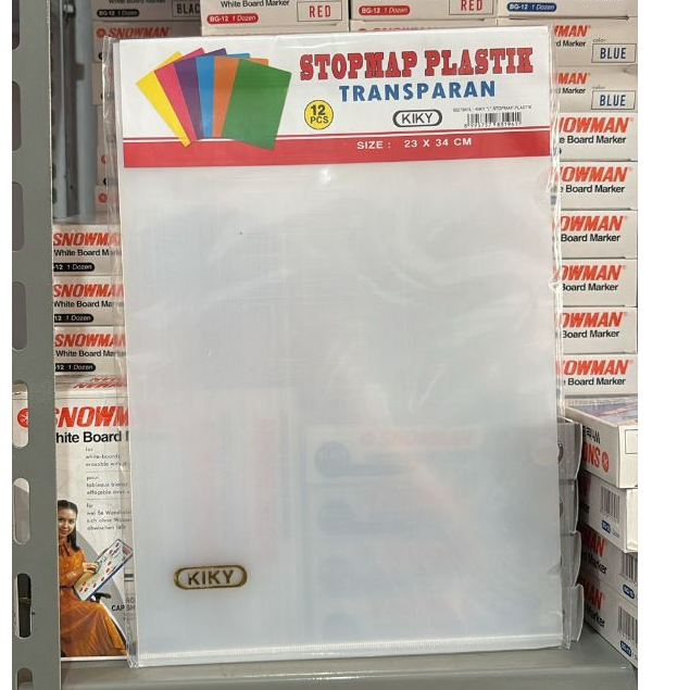

Stopmap Plastik Map L Transparan F4 Kiky Isi 12 Lembar Uk 23 x 34 cm