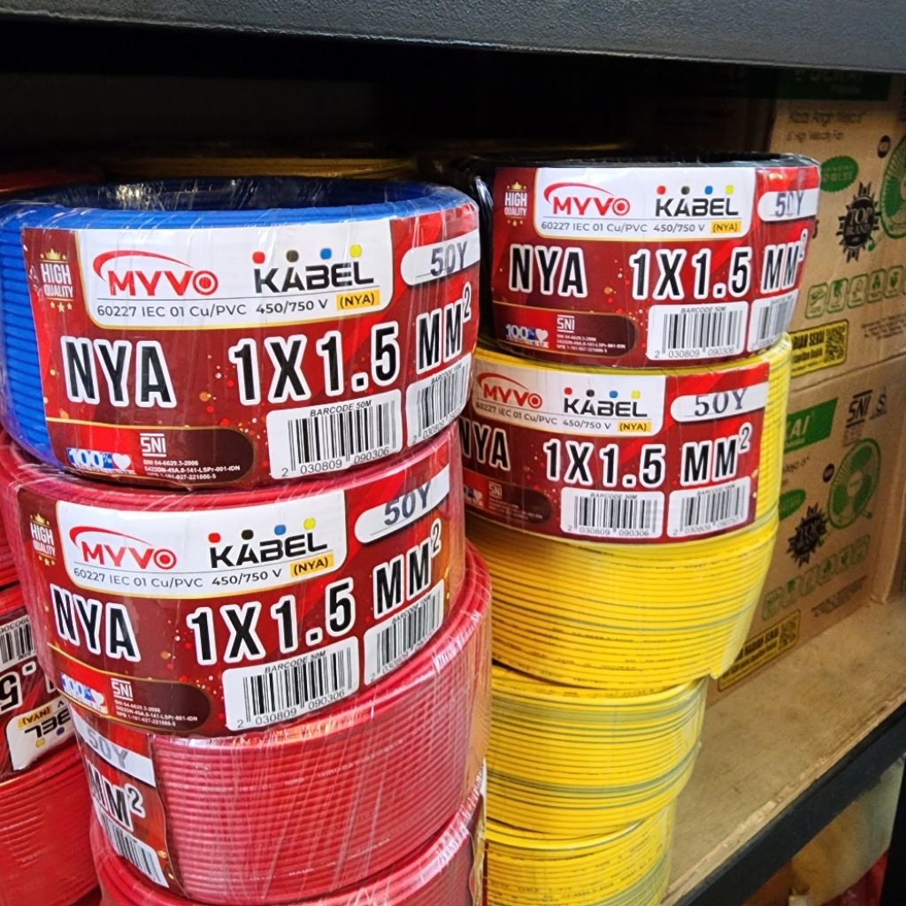NYA 1.5 MYVO KABEL TUNGGAL KAWAT  KABEL LISTRIK