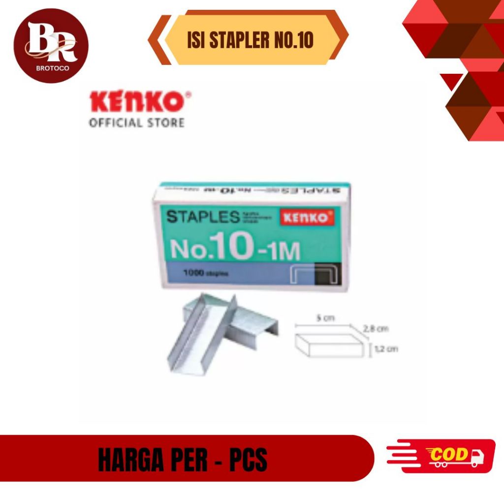 

[BROTOCO] Isi Staples Kenko No 10 (Kecil) 1pcs Original / Isi Staples Kecil (HARGA PER PCS)