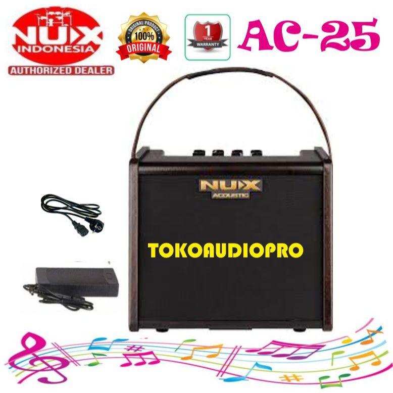 Ampli Nux AC-25 25w Portable Guitar Amplifier Gitar Nux Ac25 Ampli Gitar Akustik