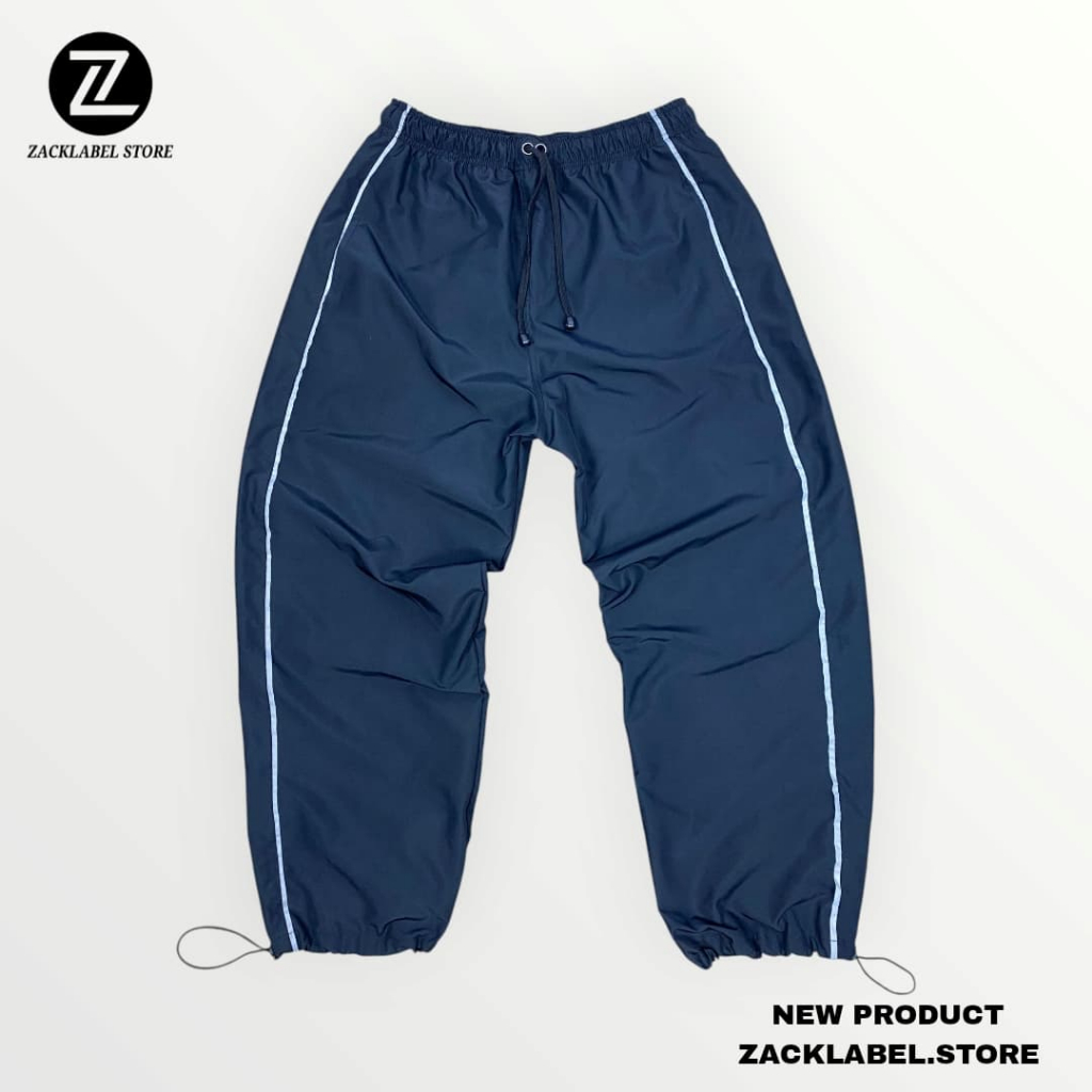 Baggy Pants | One Line Black | Reflective | Loose | New Product ZackLabel