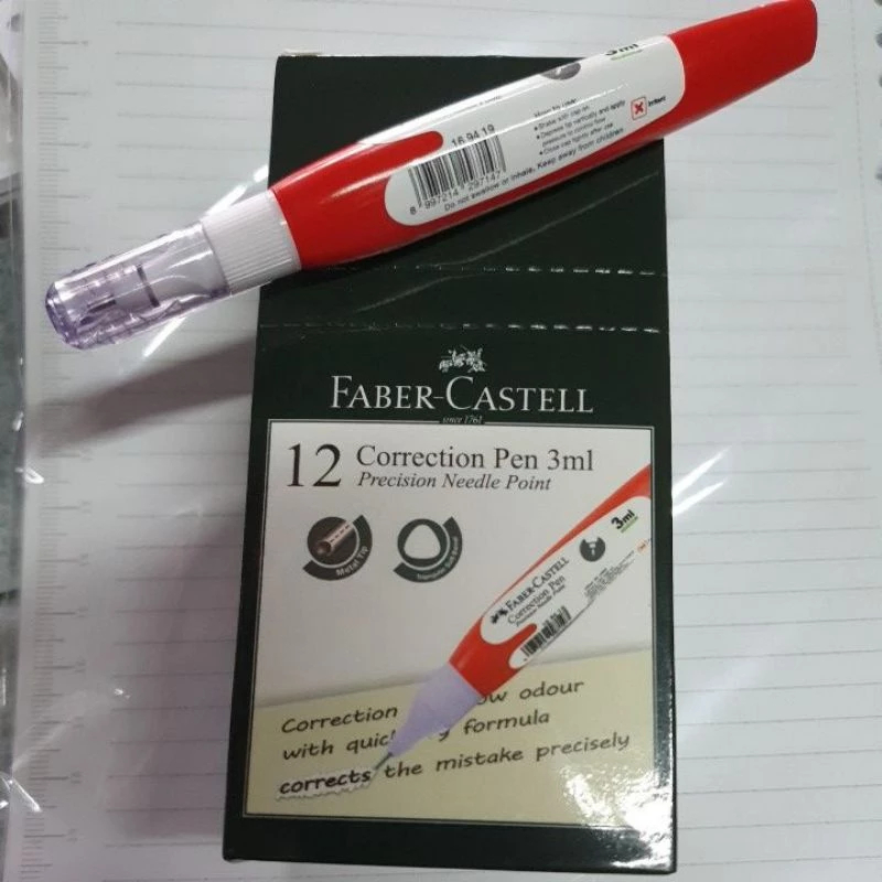 

Faber Castell Tip ex correction fluid pen 3 ml cair tipex tip eks tip ek Ori 100% Original Asli Authentic
