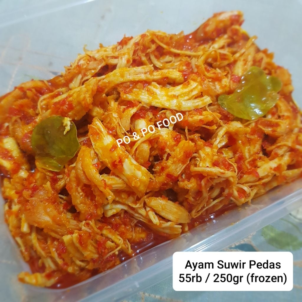 

Ayam Suwir Pedas 250gr | Daging Ayam Suwir Sambal Pedas | Lauk frozen praktis Home made
