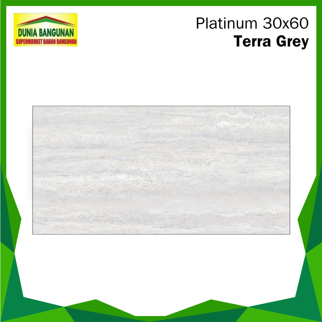 Keramik Dinding Platinum 30x60 Terra grey Keramik Dinding Kamar Mandi Dapur Abu Glossy