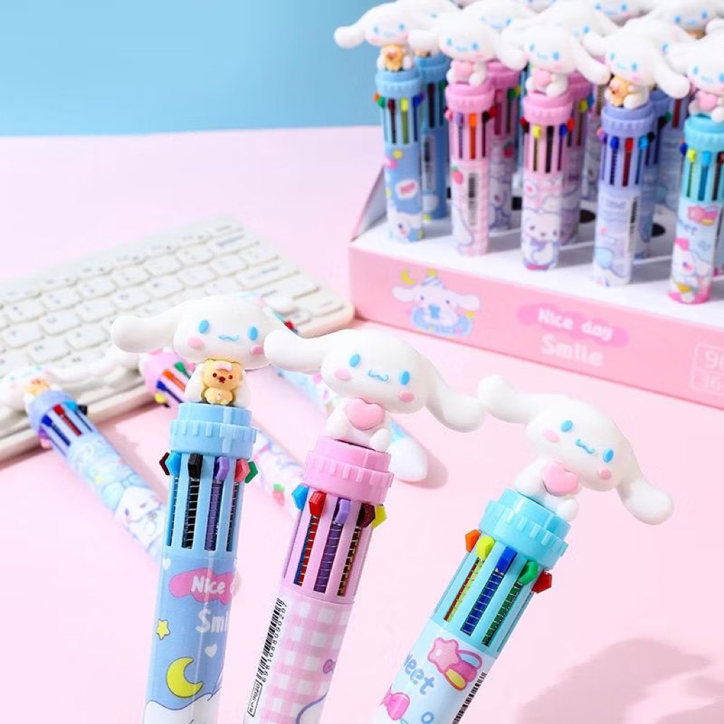 

Pulpen Mekanik 10 Warna Karakter Cinnamoroll / Pulpen 10 Warna Murah Aesthetic