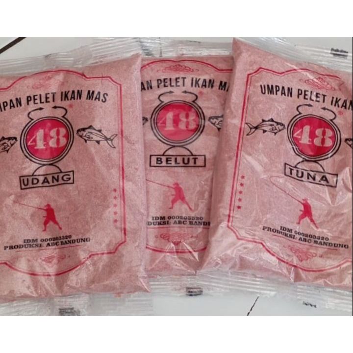 Umpan Pelet 48 Ikan Mas Merah Original - UDANG, BELUT, TUNA / Serbuk Udang untuk Ikan Mas