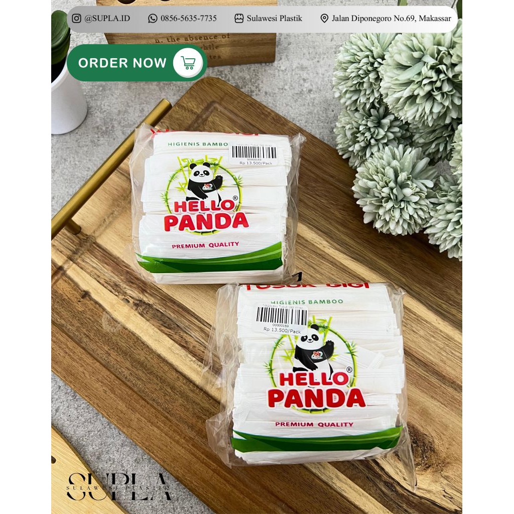 Tusuk Gigi Bambu "Hello Panda" | Hello Panda | Tusuk Gigi | Tusuk Gigi Bambu | Tusuk Gigi Lucu