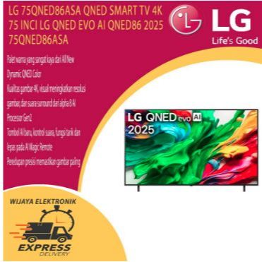 LG 75QNED86ASA MiniLED Smart TV 4K 75 inci LG QNED evo AI QNED86 2025