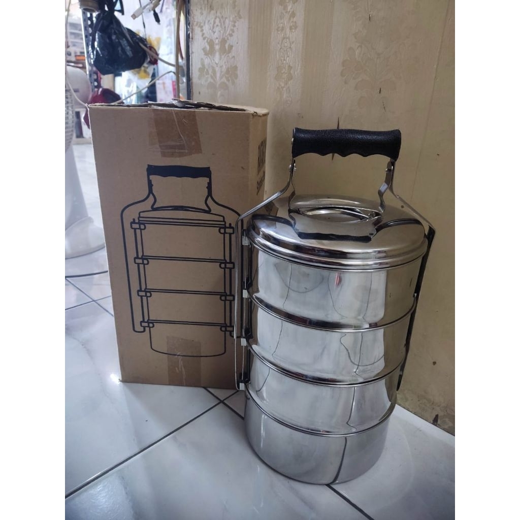 Sealion Rantang Stainless 4 Susun 18 cm / Rantang Stainless 4 susun serbaguna