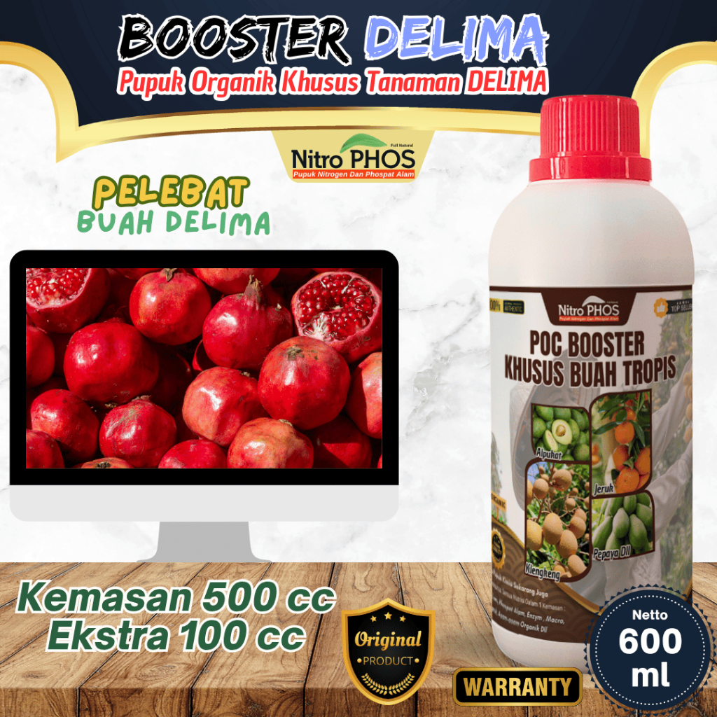 Jual Pupuk Organik  DELIMA 1 Liter, Poc | Booster DELIMA Pelebat Buah Maksimal | Menambah Besar Buah