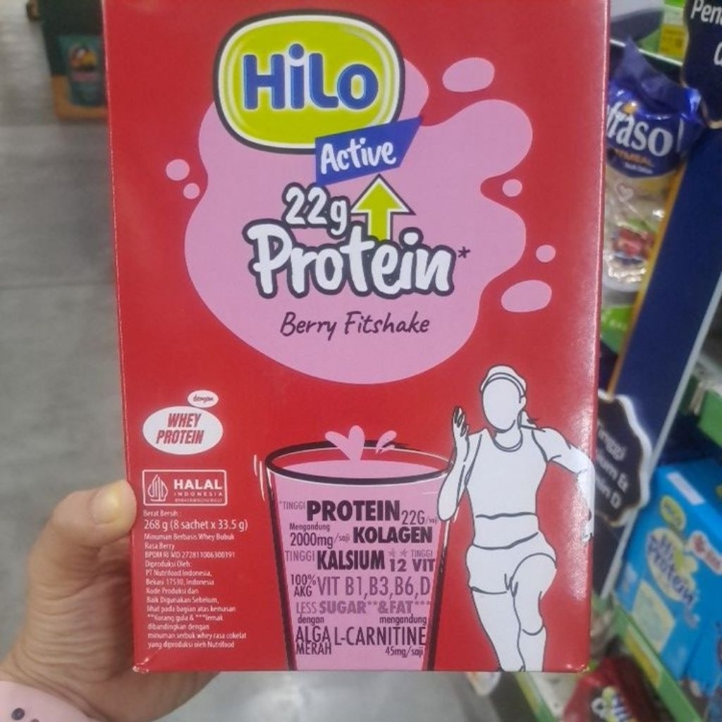 

Hilo active 22gr protein berry fitshake 268 gr (8sch)
