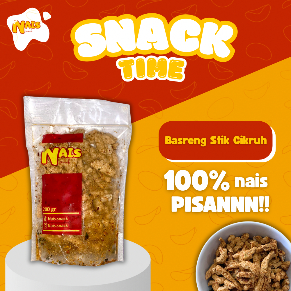 

Nais Snack - Basreng Stik Premium Pedas Daun Jeruk, Pedas Original, dan Asin Daun Jeruk 200gr