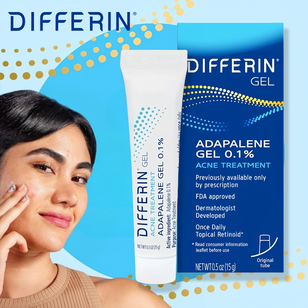 Differin Acne Treatment Gel 15 gram / Acne Treatment / Differin Adapalene Gel 0.1% Acne Treatment