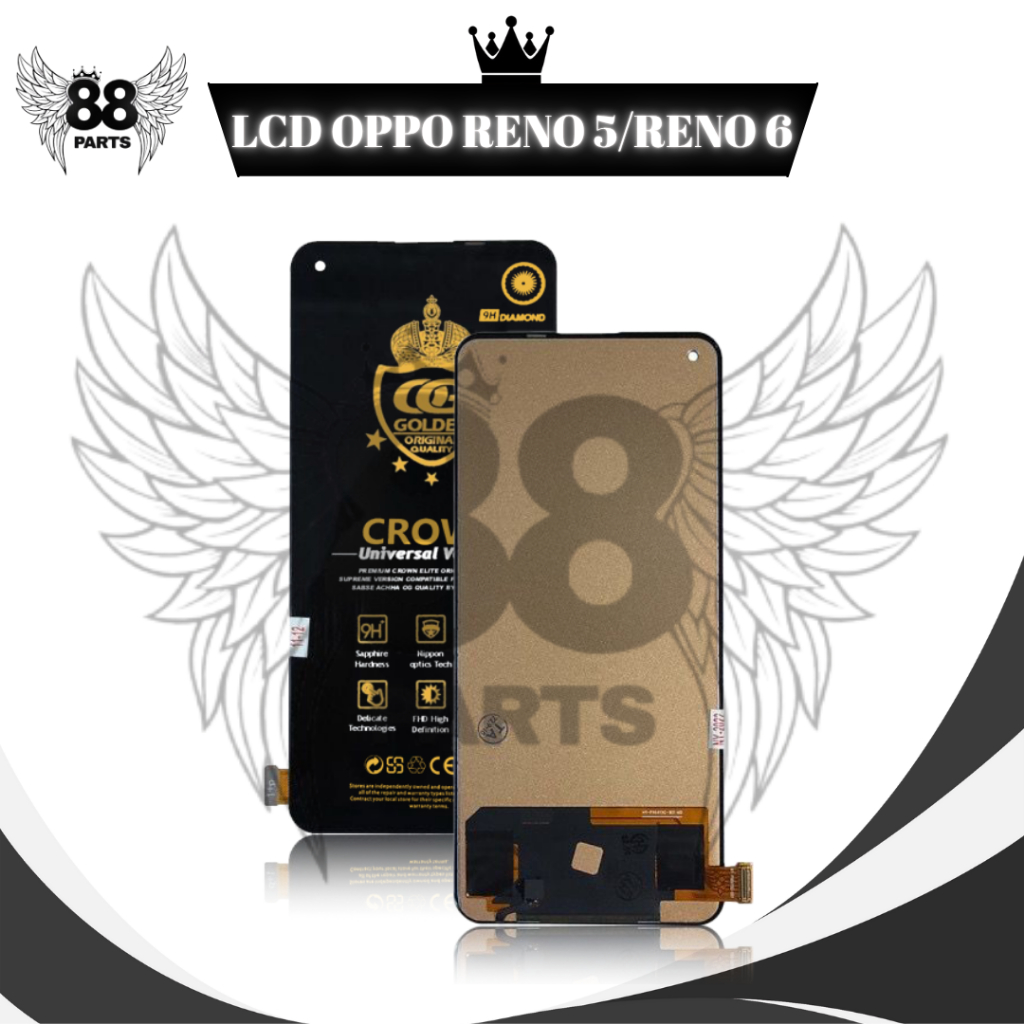 LCD FINGERPRINT OPPO RENO 5 4G / RENO 6 4G TOUCHSCREEN FULL SET / LCD COMPLETE ORIGINAL LCD