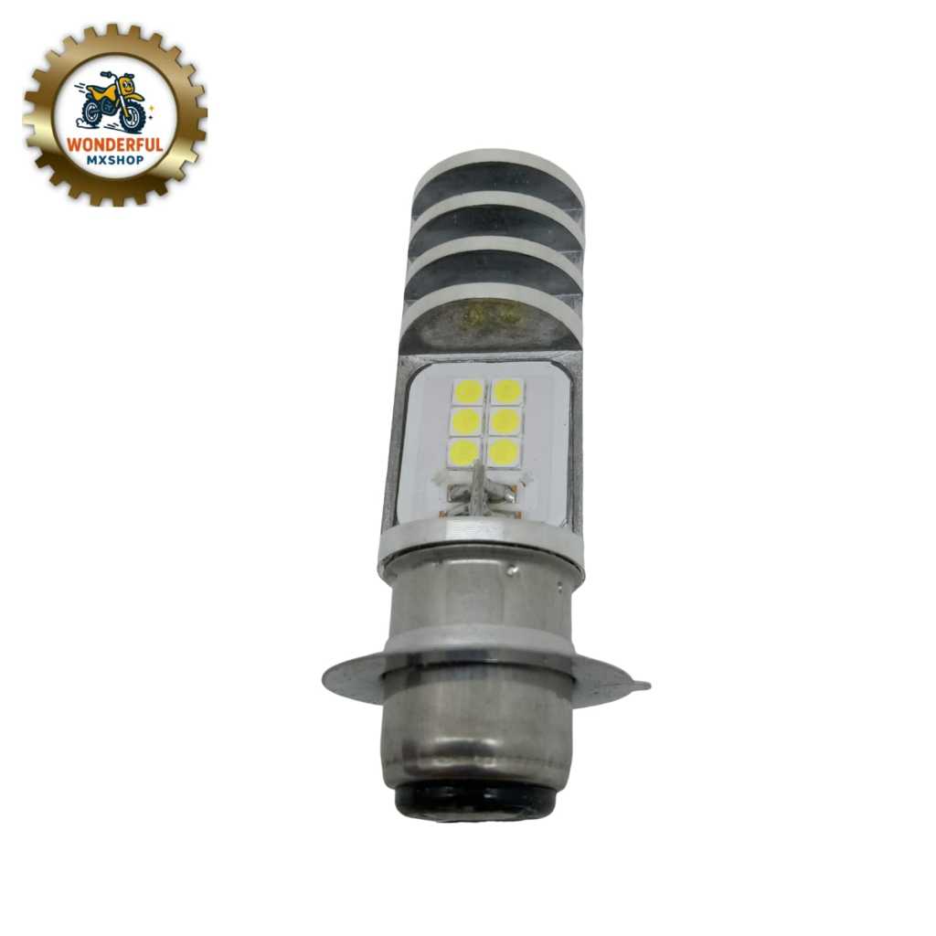 BOHLAM DEPAN KA KRA H6 12 LED MATA WHITE CHROME UNIVERSAL MOTOR