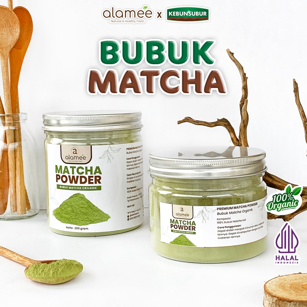 

ALAMEE Matcha Powder Minuman Teh Matcha Pure Macha Tea Powder Tanpa Campuran Gula kebunsurbur