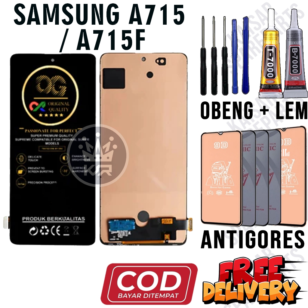 Lcd SAMSUNG A715 / A715F Origanl OEM Quality Lcd Touchscreen Fullset