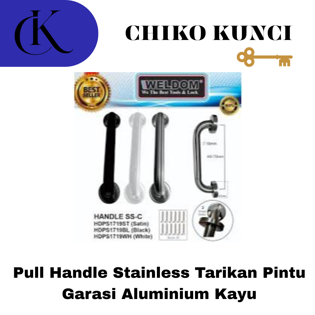 Pull Handle Stainless Tarikan Pintu Garasi Aluminium Kayu
